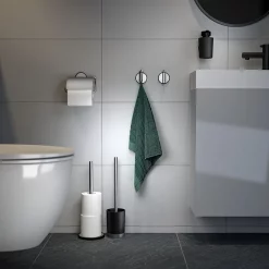 Tiger Bathroom Accessori Tiger Tune Toilet Roll Holder With Cover - Brushed Stainless Steel/Black -Deals Accessory Ranges Store 1326630946 d2