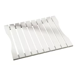 Victorian Plumbing White Wood Slatted Bathroom Duckboard 400 X 490mm