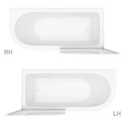 Victorian Plumbing Appleby 1700 Roll Top Shower Bath With Screen + Chrome Leg Set -Deals Accessory Ranges Store a17bsr new detail1