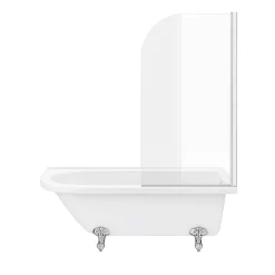 Victorian Plumbing Appleby 1700 Roll Top Shower Bath With Screen + Chrome Leg Set -Deals Accessory Ranges Store a17bsr new detail2