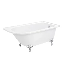 Victorian Plumbing Appleby 1550 Roll Top Shower Bath + Chrome Leg Set -Deals Accessory Ranges Store ap1550b l