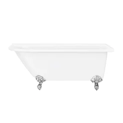 Victorian Plumbing Appleby 1550 Roll Top Shower Bath + Chrome Leg Set -Deals Accessory Ranges Store ap1550b n d1