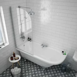 Victorian Plumbing Appleby 1700 Roll Top Shower Bath + Chrome Leg Set -Deals Accessory Ranges Store ap1700b new detail2