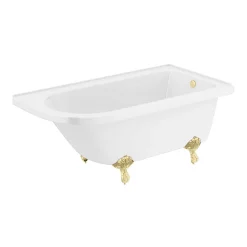 Victorian Plumbing Appleby 1550 Roll Top Shower Bath + Brushed Brass Leg Set -Deals Accessory Ranges Store aprh15bb lrg2
