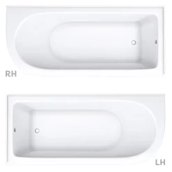 Victorian Plumbing Appleby 1700 Roll Top Shower Bath + Brushed Brass Leg Set -Deals Accessory Ranges Store aprh17bb d2