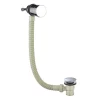BagnoDesign Aquaeco Chrome Bath Filler With Push Type Waste 800mm