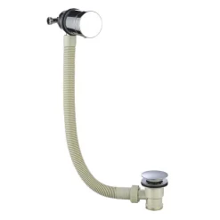 BagnoDesign Aquaeco Chrome Bath Filler With Push Type Waste 800mm