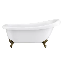Victorian Plumbing Astoria 1550 Roll Top Slipper Bath + Antique Brass Leg Set -Deals Accessory Ranges Store ast1550ab detail01