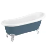 Victorian Plumbing Astoria Blue 1710 Roll Top Slipper Bath W. Ball + Claw Leg Set -Deals Accessory Ranges Store astoriablue1710rolltopslipperbathd6