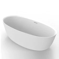Arezzo 1700 X 800 Matt White Solid Stone Modern Double Ended Bath -Deals Accessory Ranges Store az168slw n d4