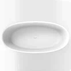 Arezzo 1700 X 800 Matt White Solid Stone Modern Double Ended Bath -Deals Accessory Ranges Store az168slwd1