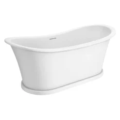 Arezzo 1690 X 750 Matt White Solid Stone Traditional Roll Top Slipper Bath -Deals Accessory Ranges Store az175sba d2