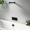 Arezzo Matt Black Square Slimline Freeflow Bath Filler Waste And Overflow -Deals Accessory Ranges Store az243mbsq d2