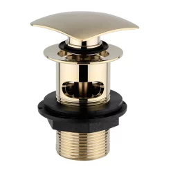 Arezzo Square Brushed Brass Slotted Easy Clean Click Clack Basin Waste -Deals Accessory Ranges Store az26ebb l