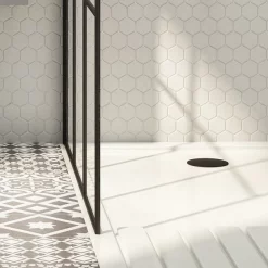 Arezzo Matt Black 90mm High Flow Shower Tray Waste -Deals Accessory Ranges Store az9blksw d1a