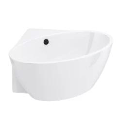 Arezzo Corner Modern Free Standing Bath (1270 X 1270mm) With Matt Black Waste -Deals Accessory Ranges Store azb27mb d1