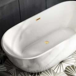 Arezzo Brushed Brass Overflow Insert And Pop-Up Waste Cover -Deals Accessory Ranges Store azbbofd1l