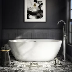 Arezzo Freestanding Modern Bath With Chrome Waste -Deals Accessory Ranges Store azbthcnl