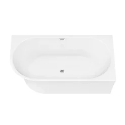 Arezzo 1500 X 750 Modern Curved Corner Bath -Deals Accessory Ranges Store azc15 n d2