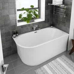 Arezzo 1500 X 750 Modern Curved Corner Bath -Deals Accessory Ranges Store azc15 nl