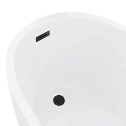 Arezzo Matt Black Curved Overflow Insert And Pop-Up Waste Cover -Deals Accessory Ranges Store azmbofd2 lrg