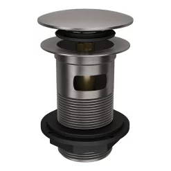 Arezzo Gunmetal Grey Slotted Click Clack Basin Waste