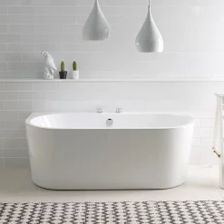 BC Designs Ancora Back To Wall Modern Bath 1640 X 590mm -Deals Accessory Ranges Store bas055bc l