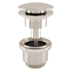 BagnoDesign Aquaeco Brushed Nickel Universal Push Button Basin Waste