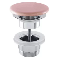 BagnoDesign Matt Pink Freeflow Basin Waste With Ceramic Top