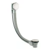BagnoDesign Brushed Nickel Pop-up Bath Waste With Flexible Overflow Pipe 500mm