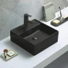 Arezzo Matt Black Ceramic Slotted Click Clack Basin Waste