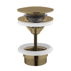 Crosswater Universal Basin Click Clack Waste - Brushed Brass