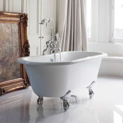Urlington Bathroom Burlington Windsor Double Ended 1500mm Freestanding Bath With Legs -Deals Accessory Ranges Store burlingtonwindsordoubleended1500mmfreestandingbathwithlegslrg