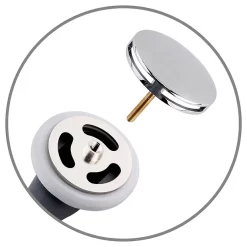 Cruze Bathroom Cruze Click Clack Bath Waste With Overflow Chrome