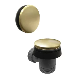Arezzo Brushed Brass Easy Clean Click Clack Bath Waste With Overflow -Deals Accessory Ranges Store cbw01bb detail1