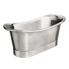 The Period Bathroom Company Trafalgar Nickel 1700 X 710mm Double Ended Slipper Roll Top Bath Tub