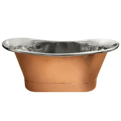 The Period Bathroom Company Trafalgar Copper 1500 X 710mm Double Ended Slipper Roll Top Bath Tub (Nickel Inside) -Deals Accessory Ranges Store copd315 detail1