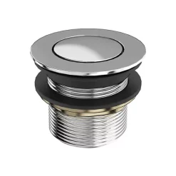 Crosswater Click Clack Unslotted Bath Waste For Stone Baths - Chrome