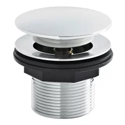 Nuie Chrome Push Button Bath Waste Without Overflow