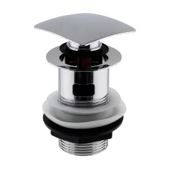 Hudson Reed Square Slotted Sprung Plug Basin Waste - Chrome