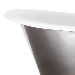 Hurlingham Bath Hurlingham Montreal 1680 X 760mm Polished Pewter Lustre Cast Iron Roll Top Bath -Deals Accessory Ranges Store emp018f nd1