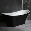Nova Bathroom Nova Black Sparkle 1750 Modern Double Ended Slipper Bath