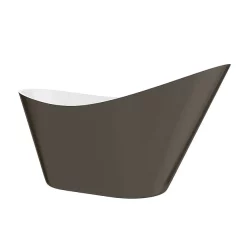Nova Bathroom Nova Titanium Silver 1570 Modern Small Free Standing Slipper Bath -Deals Accessory Ranges Store fb62tsil n d1