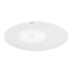 Nova Bathroom Nova Titanium Silver 1570 Modern Small Free Standing Slipper Bath -Deals Accessory Ranges Store fb62tsil n d2