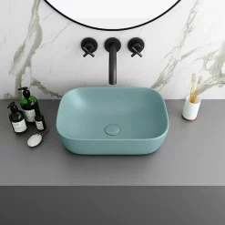 Arezzo Matt Green Ceramic Unslotted Click Clack Basin Waste -Deals Accessory Ranges Store grncw02 n d1