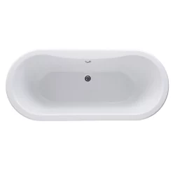 Nuie Grosvenor 1700 X 745mm Double Ended Roll Top Bath Inc. Chrome Legs -Deals Accessory Ranges Store grosvenor1700mmdoubleendedfreestandingbathwithchromelegsetd1