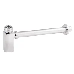 Hudson Reed Square Bottle Trap & Extension Tube - Chrome