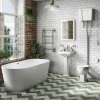 Klyn Bathroom Brooklyn 1700 X 800mm Double Ended Freestanding Bath Matt White -Deals Accessory Ranges Store lbt25mw d2