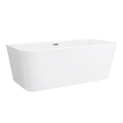 Victorian Plumbing Orion Back To Wall Modern Square Bath (1700 X 735mm) -Deals Accessory Ranges Store lbt41wnd1