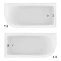 Victorian Plumbing Appleby 1550 Roll Top Shower Bath + Matt Black Leg Set -Deals Accessory Ranges Store mbap15b d2